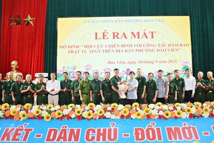 Bắc Ninh: Ra mắt mô hình Hội Cựu chiến binh phường Đào Viên với công tác bảo đảm trật tự an toàn giao thông